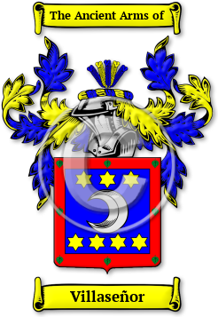 Villaseñor Family Crest Download (jpg) Legacy Series - 150 DPI