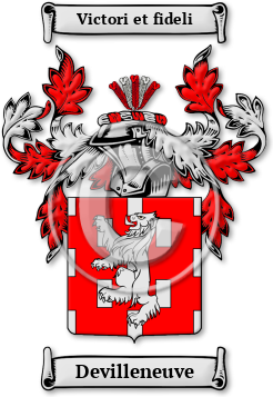 Devilleneuve Family Crest Download (jpg) Legacy Series - 150 DPI