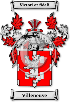 Villeneuve Family Crest Download (jpg) Legacy Series - 150 DPI