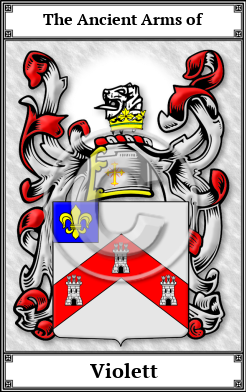 Violett Family Crest Download (JPG)  Book Plated - 150 DPI