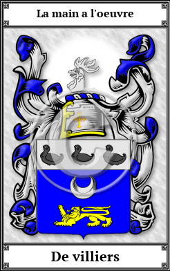 De villiers Family Crest Download (JPG) Book Plated - 600 DPI