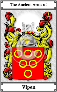 Vipen Family Crest Download (JPG)  Book Plated - 150 DPI
