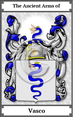 Vasco Family Crest Download (JPG)  Book Plated - 150 DPI