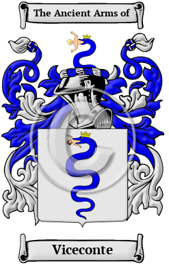 Viceconte Family Crest/Coat of Arms