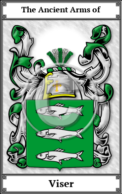 Viser Family Crest Download (JPG) Book Plated - 600 DPI