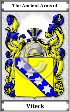 Viteck Family Crest Download (JPG)  Book Plated - 150 DPI