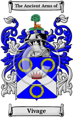 Vivage Family Crest/Coat of Arms