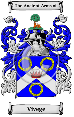 Vivege Family Crest/Coat of Arms
