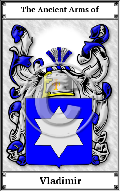 Vladimir Family Crest Download (JPG) Book Plated - 600 DPI