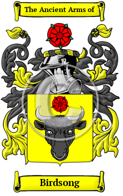 Birdsong Family Crest/Coat of Arms