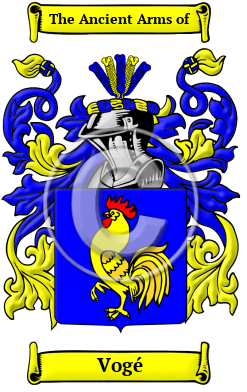Vogé Family Crest/Coat of Arms