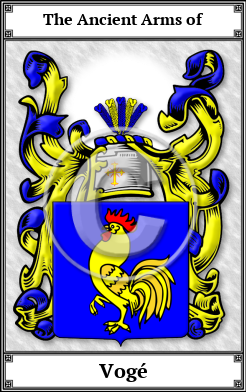 Vogé Family Crest Download (JPG)  Book Plated - 150 DPI