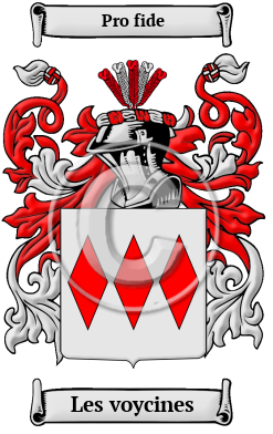 Les voycines Family Crest/Coat of Arms