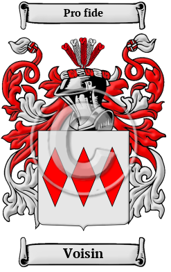Voisin Family Crest/Coat of Arms