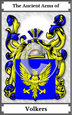 Volkers Family Crest Download (JPG)  Book Plated - 150 DPI