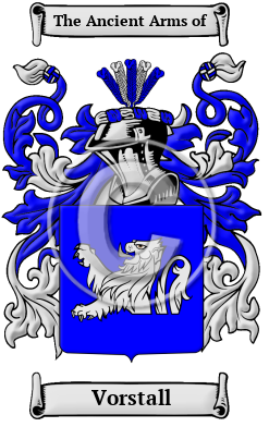Vorstall Family Crest/Coat of Arms