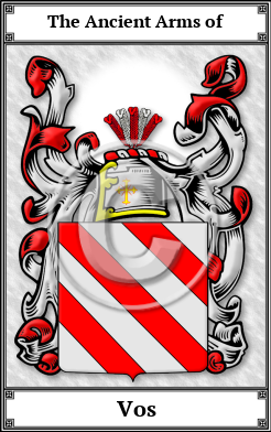 Vos Family Crest Download (JPG)  Book Plated - 150 DPI