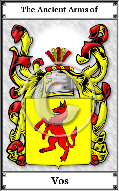 Vos Family Crest Download (JPG) Book Plated - 600 DPI