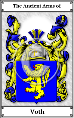 Voth Family Crest Download (JPG)  Book Plated - 150 DPI