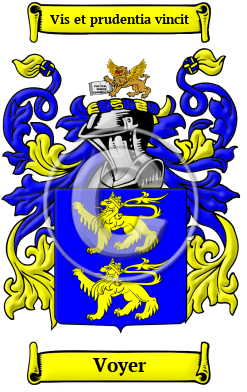 Voyer Family Crest/Coat of Arms