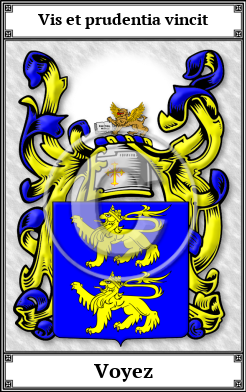 Voyez Family Crest Download (JPG) Book Plated - 600 DPI