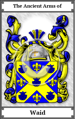 Waid Family Crest Download (JPG) Book Plated - 600 DPI