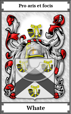 Whate Family Crest Download (JPG) Book Plated - 600 DPI