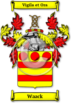 Waack Family Crest Download (jpg) Legacy Series - 150 DPI