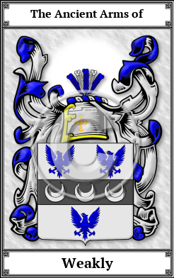 Weakly Family Crest Download (JPG)  Book Plated - 150 DPI