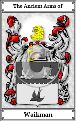 Waikman Family Crest Download (JPG) Book Plated - 300 DPI