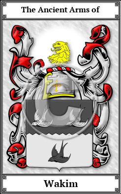 Wakim Family Crest Download (JPG)  Book Plated - 150 DPI