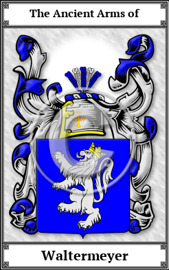 Waltermeyer Family Crest Download (JPG) Book Plated - 600 DPI