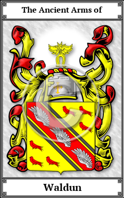 Waldun Family Crest Download (JPG)  Book Plated - 150 DPI