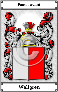 Wallgren Family Crest Download (JPG) Book Plated - 600 DPI