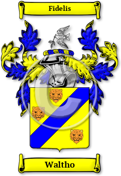 Waltho Family Crest Download (jpg) Legacy Series - 150 DPI