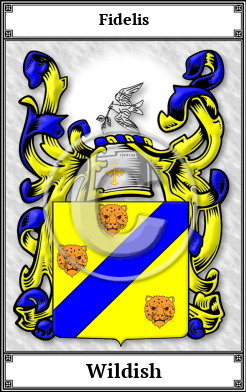 Wildish Family Crest Download (JPG)  Book Plated - 150 DPI