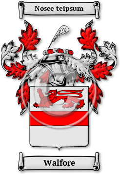 Walfore Family Crest Download (jpg) Legacy Series - 150 DPI