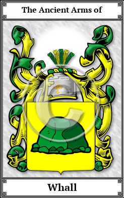Whall Family Crest Download (JPG)  Book Plated - 150 DPI