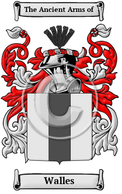 Walles Family Crest/Coat of Arms