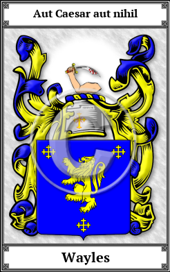 Wayles Family Crest Download (JPG)  Book Plated - 150 DPI