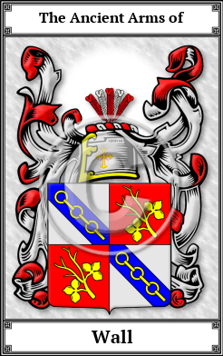 Wall Family Crest Download (JPG)  Book Plated - 150 DPI