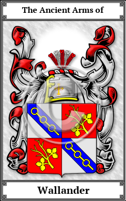 Wallander Family Crest Download (JPG) Book Plated - 600 DPI