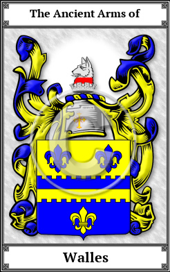 Walles Family Crest Download (JPG)  Book Plated - 150 DPI