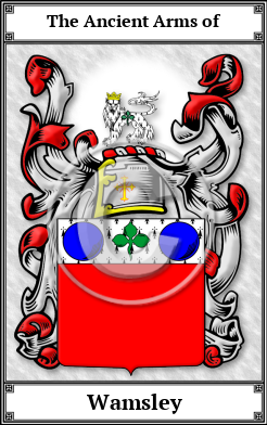 Wamsley Family Crest Download (JPG)  Book Plated - 150 DPI