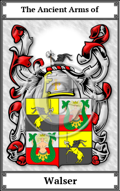 Walser Family Crest Download (JPG) Book Plated - 600 DPI