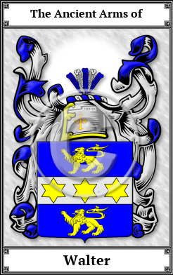 Walter Family Crest Download (JPG) Book Plated - 600 DPI