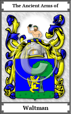 Waltman Family Crest Download (JPG)  Book Plated - 150 DPI