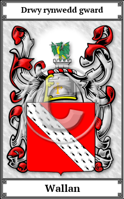 Wallan Family Crest Download (JPG)  Book Plated - 150 DPI