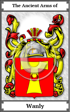 Wanly Family Crest Download (JPG) Book Plated - 600 DPI