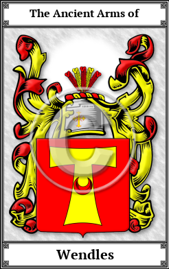 Wendles Family Crest Download (JPG)  Book Plated - 150 DPI